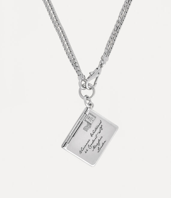 Vivienne Westwood Valentine's Envelope Necklace Platinum | 580173EIO