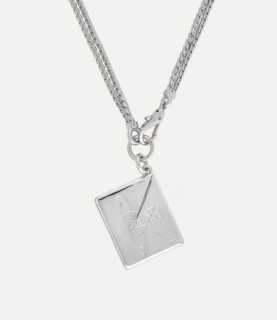 Vivienne Westwood Valentine\'s Envelope Necklace Platinum | 580173EIO