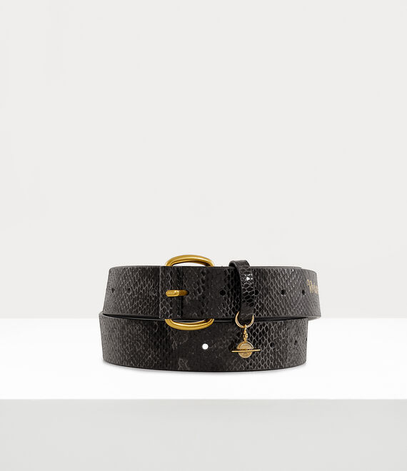 Vivienne Westwood Wide Alex Charm Belt Black | 328106IYU