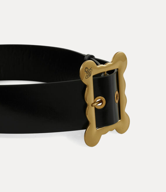 Vivienne Westwood Wide Frame Buckle Belt Black | 063928NLK