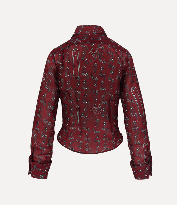 Vivienne Westwood Wizard Frill Shirt Red Safety Pins | 354976GSL