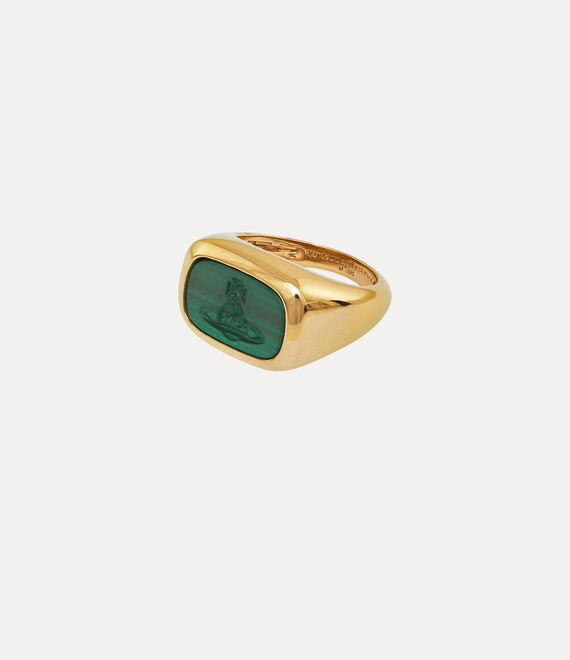 Vivienne Westwood York Ring Gold / Malachite Gemstone | 413056SWA